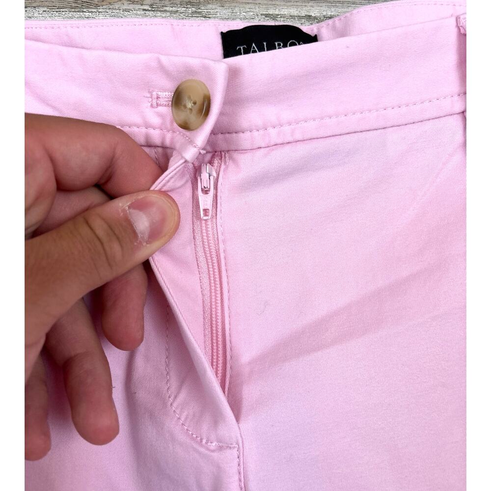 Talbots Womens 4 Petite Light Pink Relaxed Chino Ankle Cotton Beach Summer Pants - Picture 5 of 9